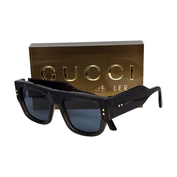 Gucci GRAY GREN  Sunglasses WITH BLUE LENSES MOD1262 - Picture 6 of 9